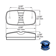 138R Incandescent Marker/ Clearance, PC-Rated, Rectangular, Double Bulls-Eye, 4″X2″, red, poly bag Lavender