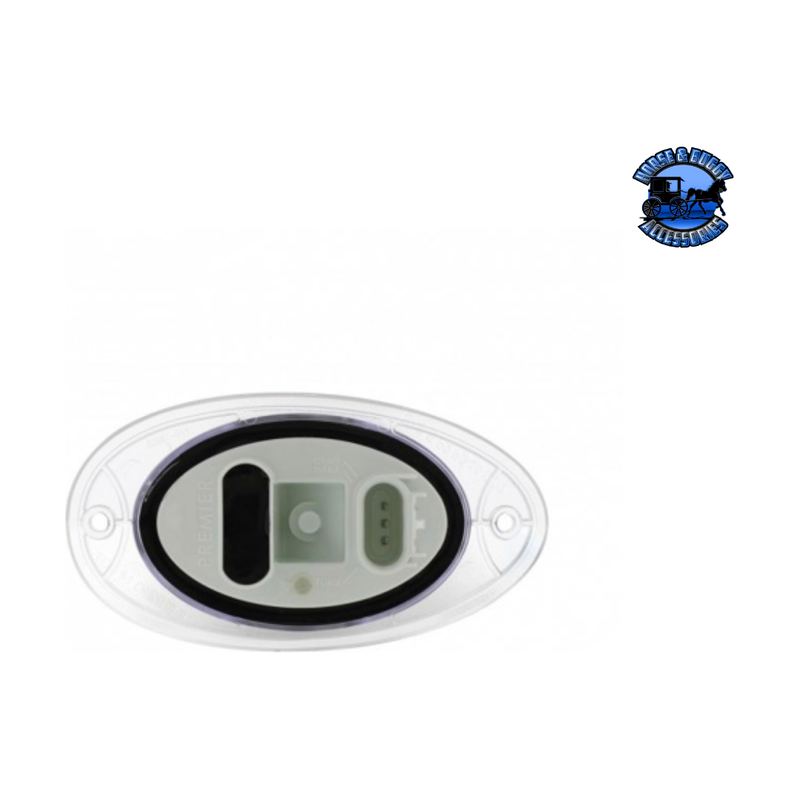 7 LED TURN SIGNAL LIGHT FOR 2008-2017 FREIGHTLINER CASCADIA - DOME LENS, AMBER LED/CLEAR LENS (Choose Color) TURN SIGNAL Amber,Clear Light Gray