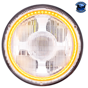 ULTRALIT - HIGH POWER LED 7" PROJECTION LIGHT WITH DUAL COLOR LED HALO & CLASSIC STYLE LENS #31499 LED Headlight Light Gray