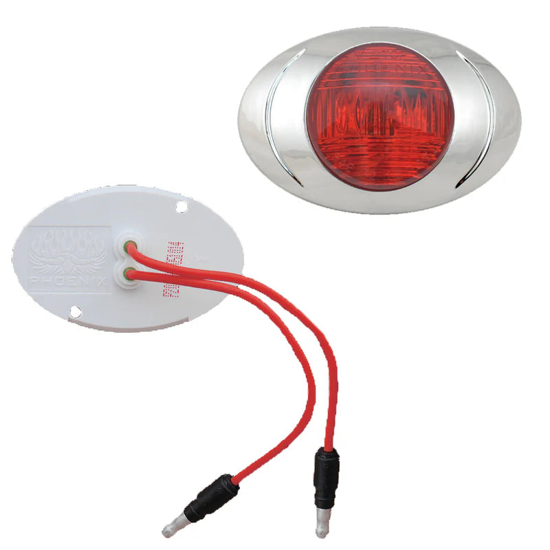 P201333 LITE KIT P3 RED LED W/CHROME BEZEL - .180 BULLET