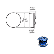 146A Incandescent Marker/ Clearance, PC-Rated, Round, 2″, amber, poly bag Dark Slate Gray