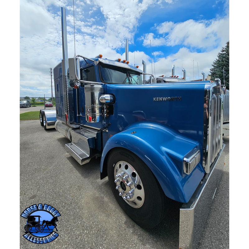 Kenworth w900L 2018 newer (Choose cab and year style) 50" DPF and battery stepbox covers BATTERY BOX BATTERY BOX COVER (aero cab),BATTERY BOX COVER (flat glass),DPF COVER YEAR 2018-2024,DPF COVER YEAR 2025 NEWER Dark Slate Gray