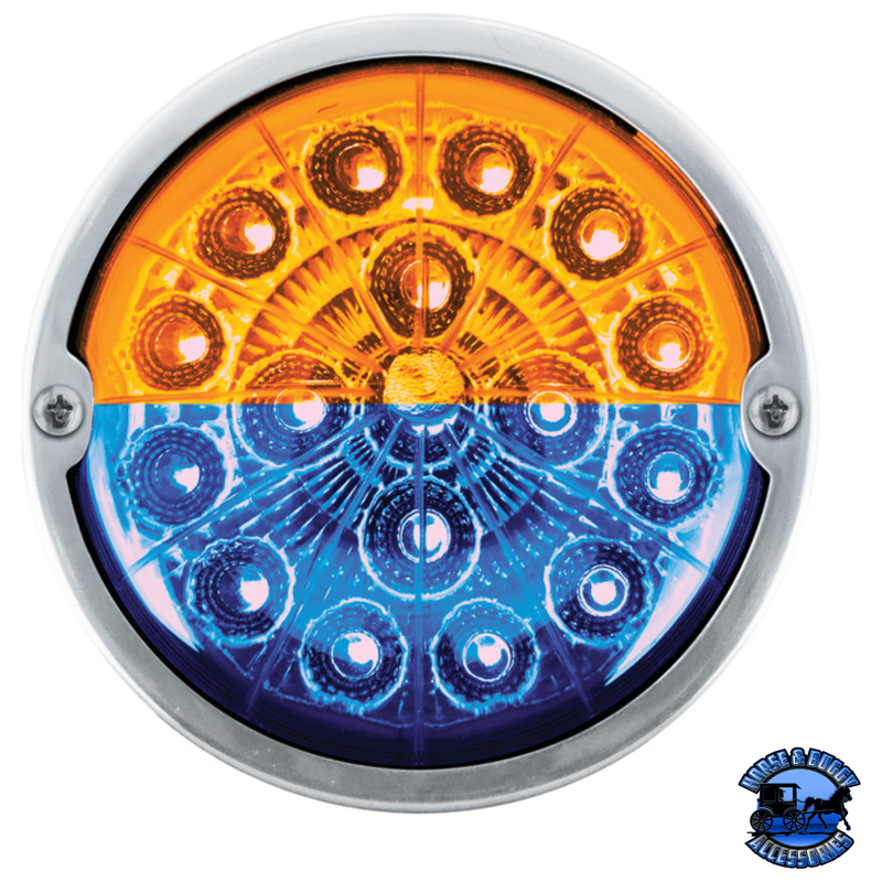 DOUBLE FURY 17 LED DUAL FUNCTION WATERMELON TORPEDO CAB LIGHT (Choose LED Color) CAB LIGHT Amber and Blue,Amber and Green,Amber and Purple Dark Slate Blue