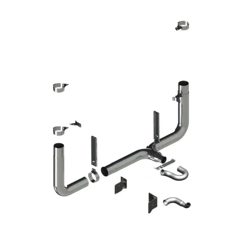 P389-7 Full Diameter 7" Kit w/ DPF Stainless Steel Exhaust (2011-2017) Slate Gray