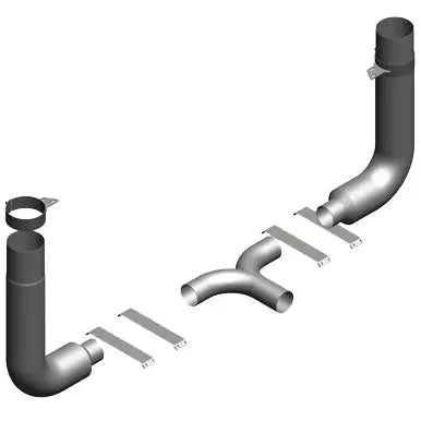 P379-5-06 5" Kit with Small Y Pipe Dark Slate Gray