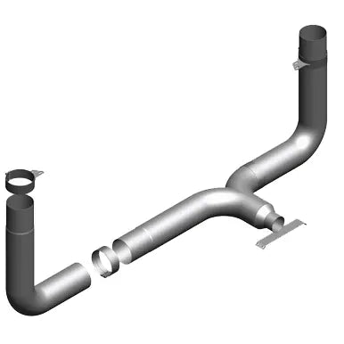 P379-8-05 8" Kit w/ Large Diameter Y Pipe Dark Slate Gray