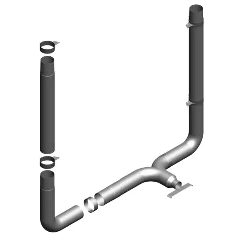 P379-5-01 Pre-2003 5" Kit w/ Large Diameter Y Pipe Dark Slate Gray