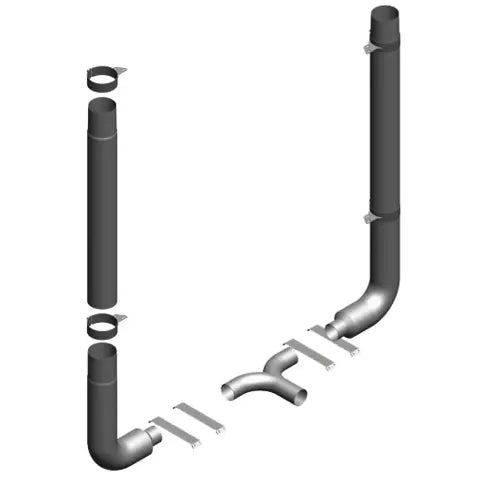 P379-5-04 Post-2003 5" With Small Y Pipe Dark Slate Gray