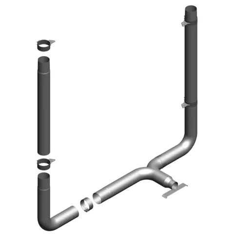 P379-7-03 Post-2003 7" Kit w/ Large Diameter Y Pipe Dark Slate Gray