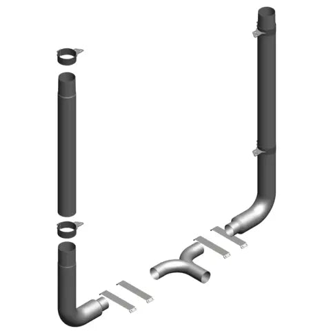 P379-5-02 Pre-2003 5" Kit With Small Y Pipe Dark Slate Gray
