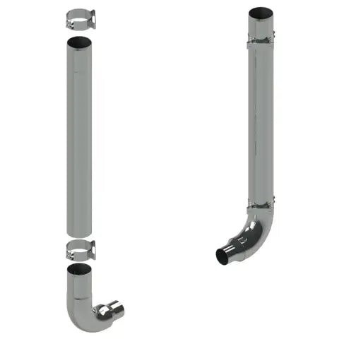 FLCL-8-01 8" Stack & Spool FTL Classic Exhaust Kit Light Slate Gray