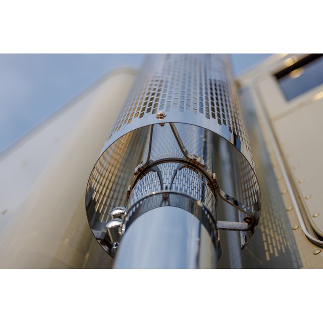 HSJ08-048 8" Diameter 180 Degree Solid Heat Shields Made of High Quality 304 Stainless Steel. Shields Sold Individually With 2 Clamps HEAT SHIELD Dark Gray