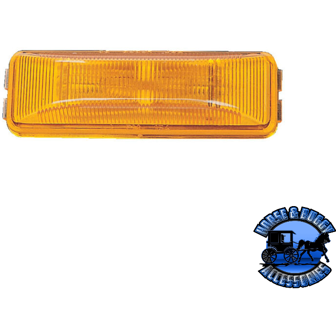 Goldenrod 154A Incandescent Marker/ Clearance, PC-Rated, Rectangular, 3.80″X1.20″, amber, poly bag