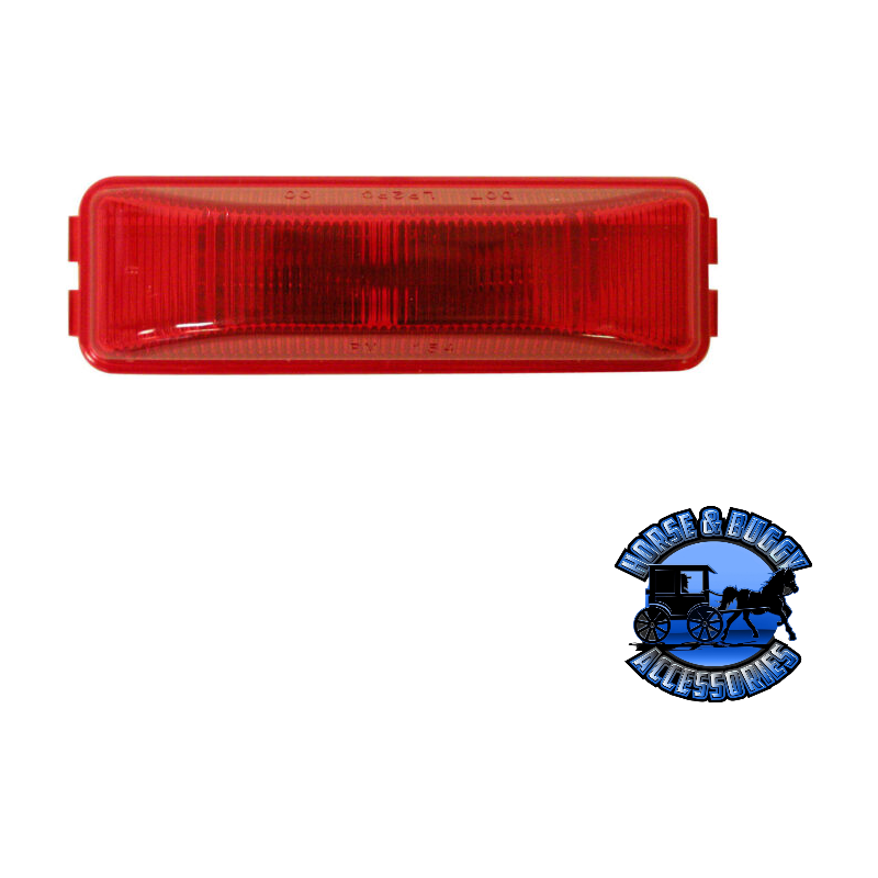 154R Red Incandescent Marker/ Clearance, PC-Rated, Rectangular, 3.91″X1.20″ Firebrick