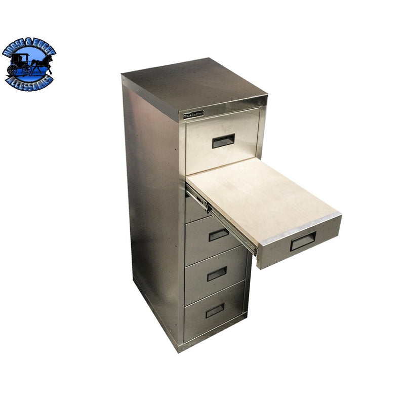 IC990007-13 S.S. 5- DRAWER STORAGE BOX W/ TABLE TOP (14'' W X 38''T)