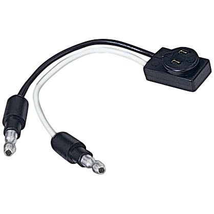 #B160-492 Marker Lamp Plug, two .180 bullets, poly bag Adapter Light Gray