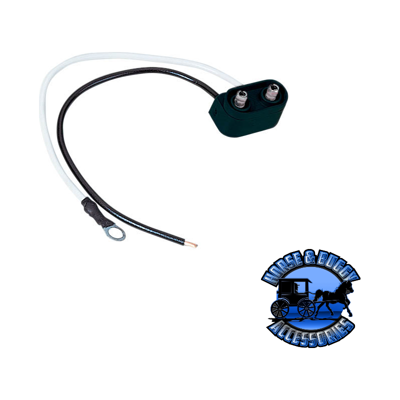 162-49 Plug, LED Marker Lamp w/ Stripped H/W #10 Ring Terminal Shrink Tubing 6″ Leads Lavender