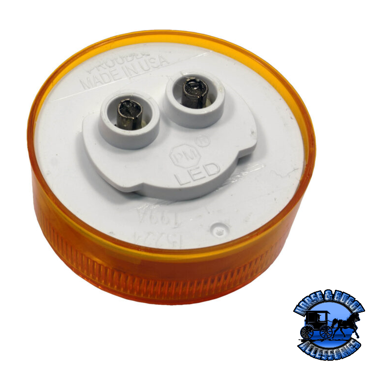 164A 2" Amber LED Marker/ Clearance, P2, Round Light Gray