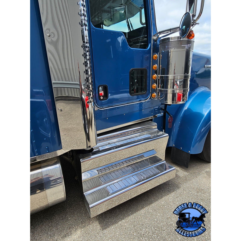 Kenworth w900L 2018 newer (Choose cab and year style) 50" DPF and battery stepbox covers BATTERY BOX DPF COVER YEAR 2018-2024 Dim Gray