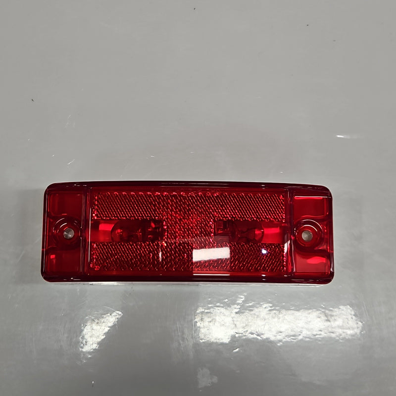 78286 Turtle Style Rectangular Sealed Marker Lights w/ Reflective Lens (red) #78286 Dark Gray