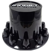 Gloss black rear hub covers 33m screw on (sold individually) Black