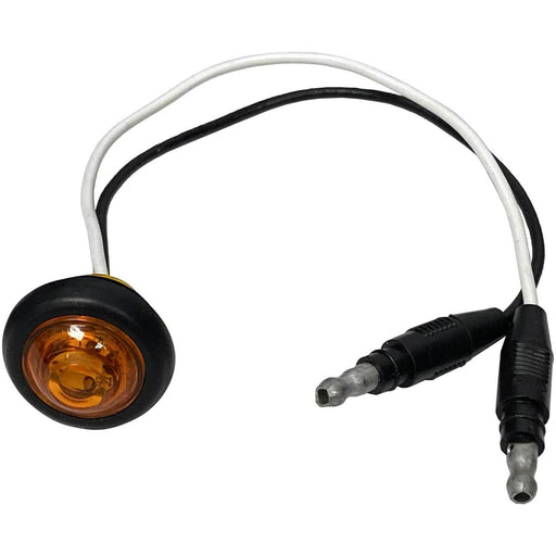 LED Marker/ Clearance, PC-Rated, Round, w/ two .180 Bullets, 0.75″, amber, bulk pack #M177A-BT2 3/4" Light Gray