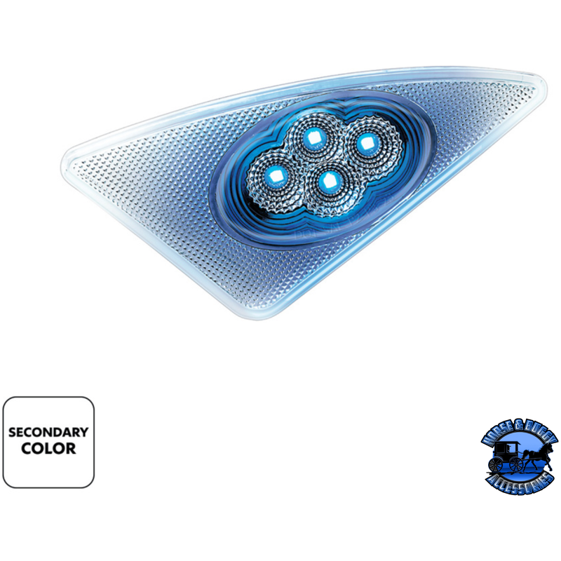 DOUBLE FURY 4 LED FENDER SIGNAL LIGHT FOR 2008-2017 KENWORTH T660 (Choose Color)(Choose Side) FENDER LIGHT Amber and Blue / Driver's Side,Amber and Blue / Passenger's Side,Amber and Green / Driver's Side,Amber and Green / Passenger's Side,Amber and Red / Driver's Side,Amber and Red / Passenger's Side,Amber and White / Driver's Side,Amber and White / Passenger's Side Steel Blue