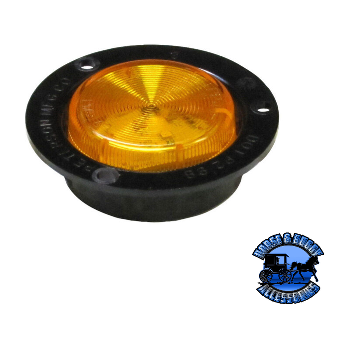 Dark Slate Gray 194FA 2" Amber LED Marker/ Clearance, P2, Round, AMP, w/ Flange