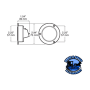 194FR Red LED Marker/ Clearance, P2, Round, AMP, w/ Flange, 2.0″, poly bag LIGHTING Lavender