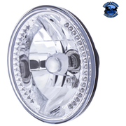 ULTRALIT - 7" CRYSTAL HEADLIGHT WITH 34 LED POSITION LIGHT (Choose Color) HEADLIGHT White Light Gray