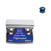 CHROME PLASTIC AXLE/DIFFERENTIAL SWITCH GUARD WITH GLOSSY STICKER FOR 1990-2010 FREIGHTLINER CLASSIC (Choose Color) Axle/Differential Switch Guard Blue Dark Slate Blue