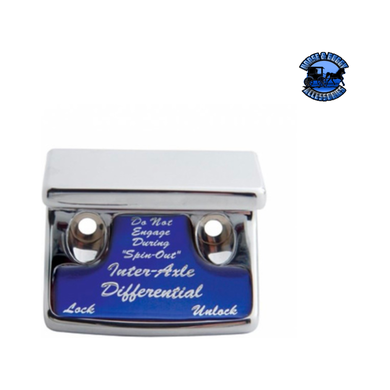 CHROME PLASTIC AXLE/DIFFERENTIAL SWITCH GUARD WITH GLOSSY STICKER FOR 1990-2010 FREIGHTLINER CLASSIC (Choose Color) Axle/Differential Switch Guard Blue Dark Slate Blue
