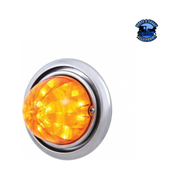 FRONT BUMPER LIGHT WITH 17 AMBER LED WATERMELON LIGHT FOR FREIGHTLINER COLUMBIA (Choose Color) Front Bumper Light Amber Goldenrod