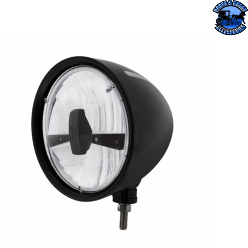 Light Gray Black "Billet" Style Groove Headlight 5 LED Bulb - Blackout #32676 HEADLIGHT