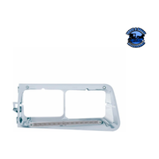 14 LED HEADLIGHT BEZEL FOR 1989-2009 FREIGHTLINER FLD (Choose Color) (Choose Side) LED Headlight Bezel Clear / Driver's Side Light Steel Blue