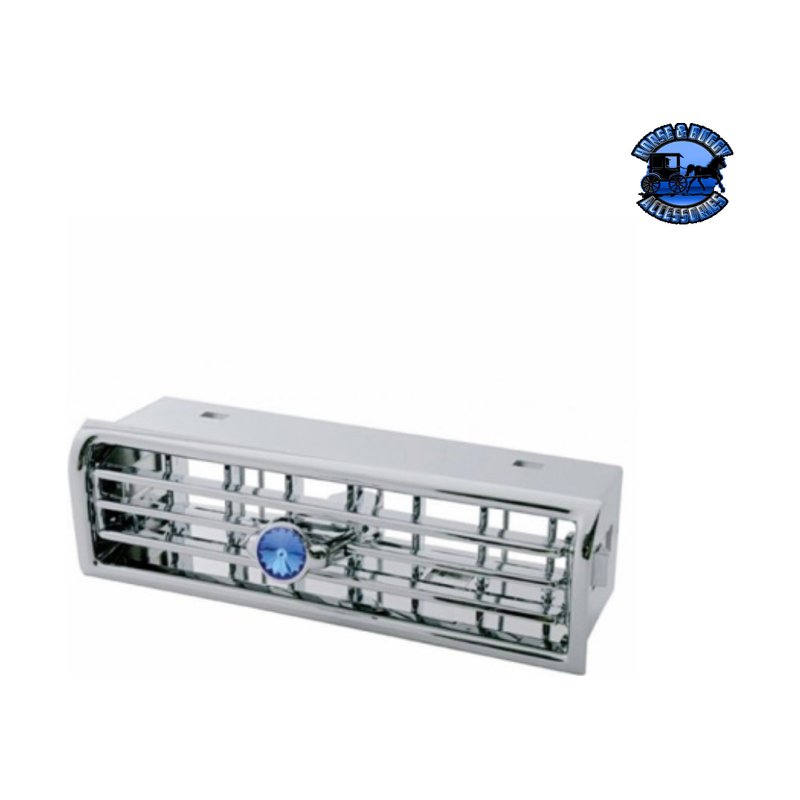 CHROME PLASTIC A/C VENT WITH COLOR CRYSTAL FOR FREIGHTLINER (Choose Color) A/C Vent Blue Gray