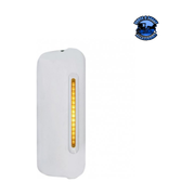 MIRROR COVER WITH 14 LED 12" LIGHT BAR FOR 2005+ FREIGHTLINER (Choose Color) (Choose Side) Mirror Cover Amber / Passenger's Side Light Gray