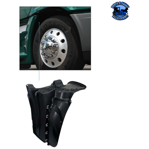 Black CAB SPLASH GUARD FOR 2008-2017 FREIGHTLINER CASCADIA (Choose Side) Cab Splash Guard Driver's Side,Passenger's Side