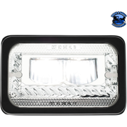 ULTRALIT - HEATED 4" X 6" LED HEADLIGHT WITH GLASS LENS & ALUMINUM HOUSING (Choose Color) (Choose High or Low) Heated LED Headlight Chrome / High Beam Light Gray