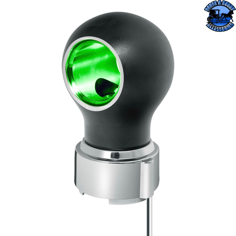 THREAD-ON CHARLOTTE STYLE GEARSHIFT KNOB WITH LED 9/10 SPEED ADAPTER  (Choose Finish)(Choose LED Color)