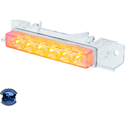6 LED COMPETITION SERIES EXTERIOR VISOR LIGHT FOR 1996-2024 VOLVO VNL (Choose Lens Color) (Choose Package Quantity) light Clear / 1 Pack Light Gray