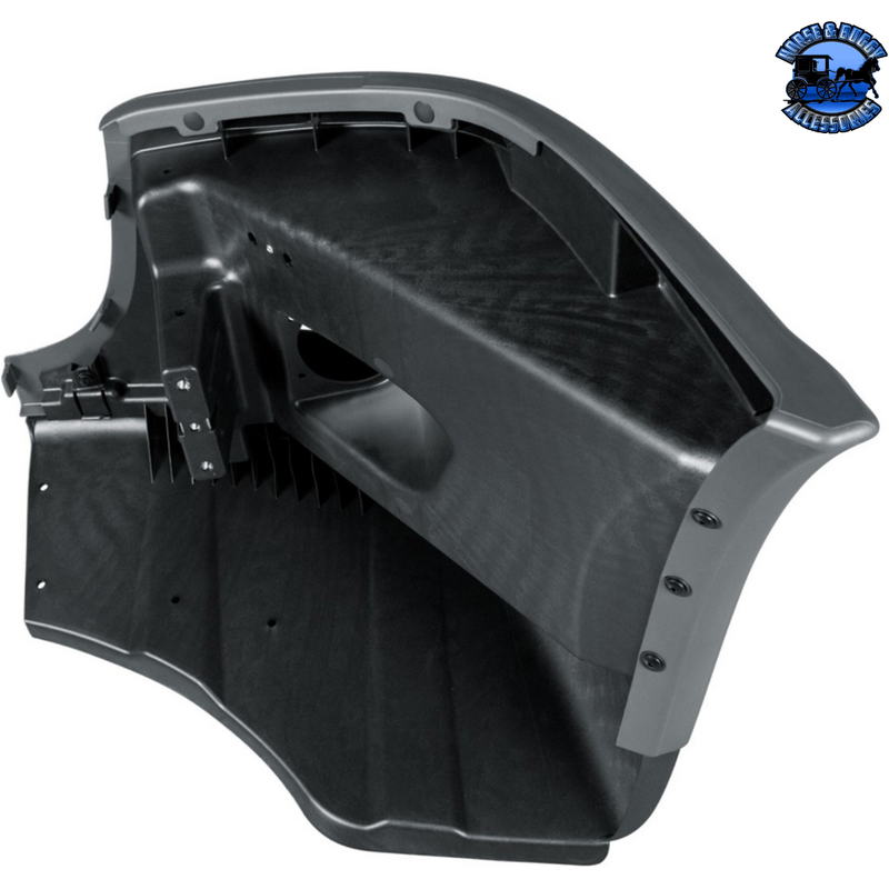 BUMPER END ASSEMBLY WITH FOG LIGHT HOLE FOR 2008-2017 FREIGHTLINER CASCADIA (Choose Side) Bumper with Fog Light Driver's Side,Passenger's Side Dark Slate Gray