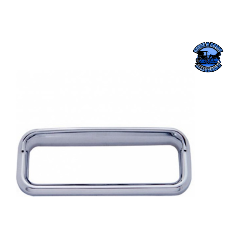 Chrome Bezel For 3" X 13/16" Freightliner Glove Box Emblem #20596 Glove Box Bezel Dark Gray