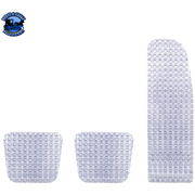 Chrome Billet Aluminum Diamond Pedal Set For 2008-2017 Freightliner Cascadia/Coronado/M3 #70361 FOOT PEDALS Light Gray