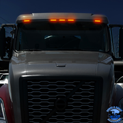 6 LED COMPETITION SERIES EXTERIOR VISOR LIGHT FOR 1996-2024 VOLVO VNL (Choose Lens Color) (Choose Package Quantity) light Amber / 1 Pack,Amber / 5 Pack,Clear / 1 Pack,Clear / 5 Pack Black