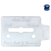 STAINLESS STEEL SWITCH GUARD PLATE FOR PETERBILT 359 - AXLE DIFFERENTIAL #48008 Guard Plate Lavender