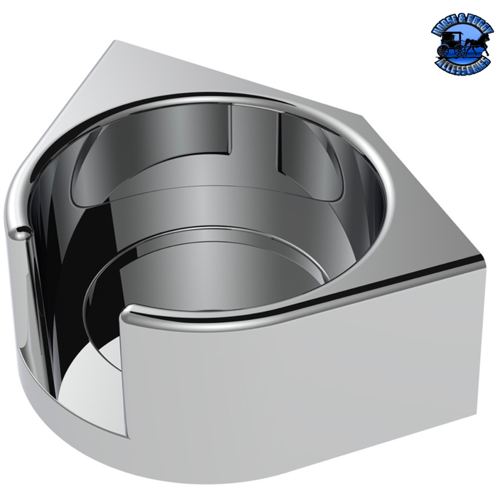 Gray Chrome Plastic Cup Holder For 1986 & Up Freightliner Classic & FLD - Driver #40990 Cup Holder