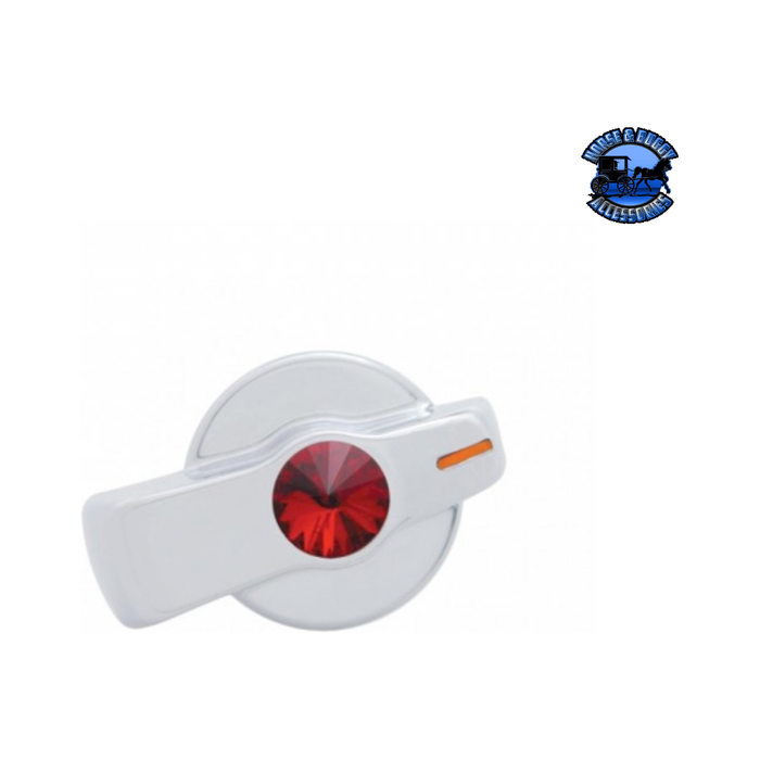 Light Gray A/C KNOB (NEWER MODEL) WITH COLOR CRYSTAL FOR 2005-2010 FREIGHTLINER (Choose Color) A/C Knob Red