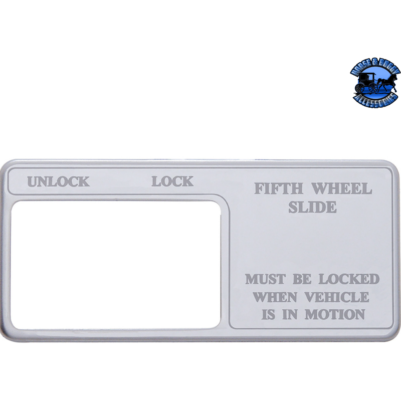 STAINLESS SWITCH GUARD WITH SCRIPT FOR FREIGHTLINER (Choose Guard) Switch Guard Fifth Wheel Light Gray