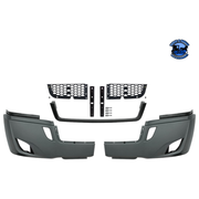 5-Piece Bumper Kit Without Fog Light Opening For 2018-2022 Freightliner Cascadia (Fog Light Optional) Bumper Kit With Dark Slate Gray